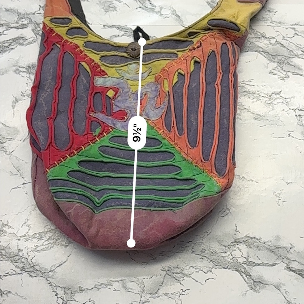 India Boutique Multicolor Patchwork Shoulder Bag - image 8